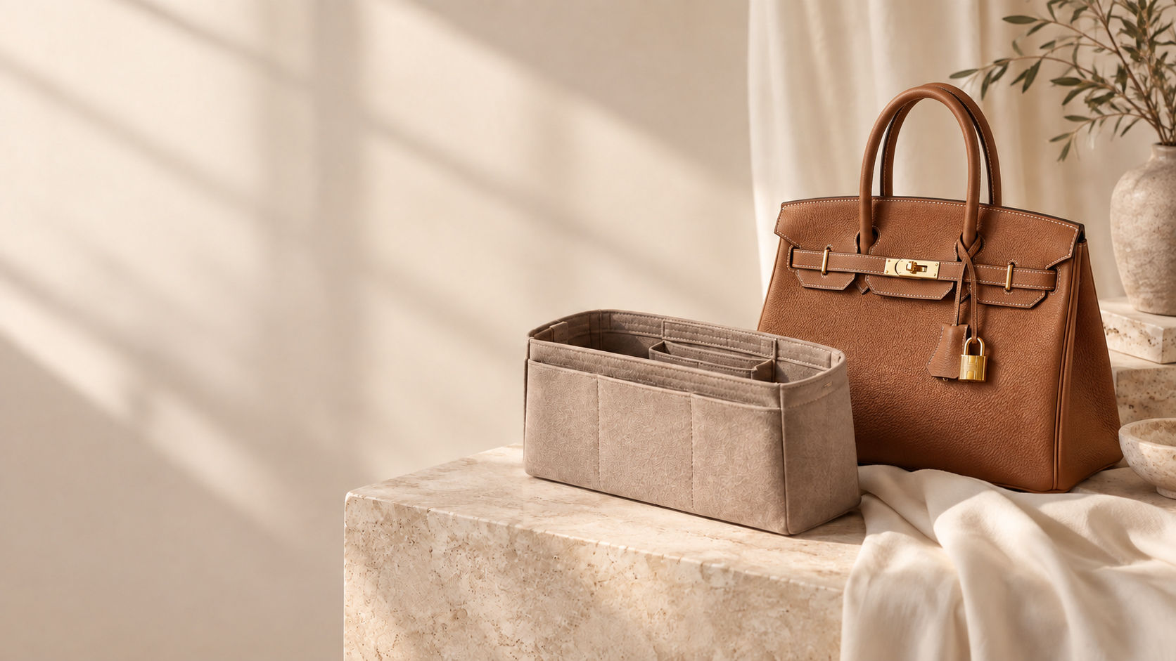 VIVAN precision-fit luxury handbag insert